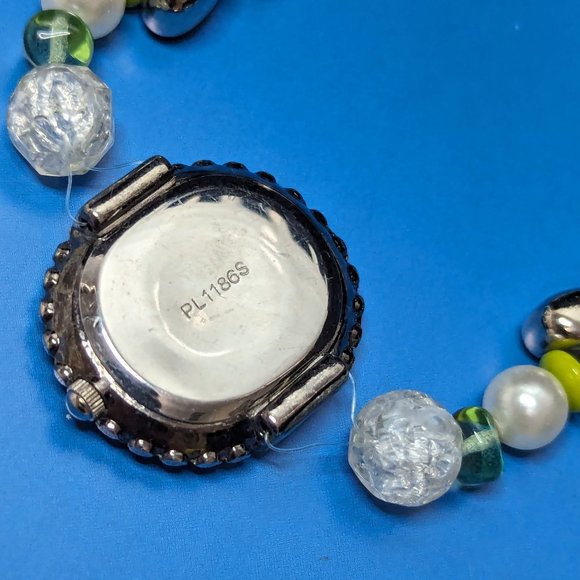 Artisan  Floating Bracelet Hand made Glass foil beads Fx Pearls & More - Picture 7 of 8